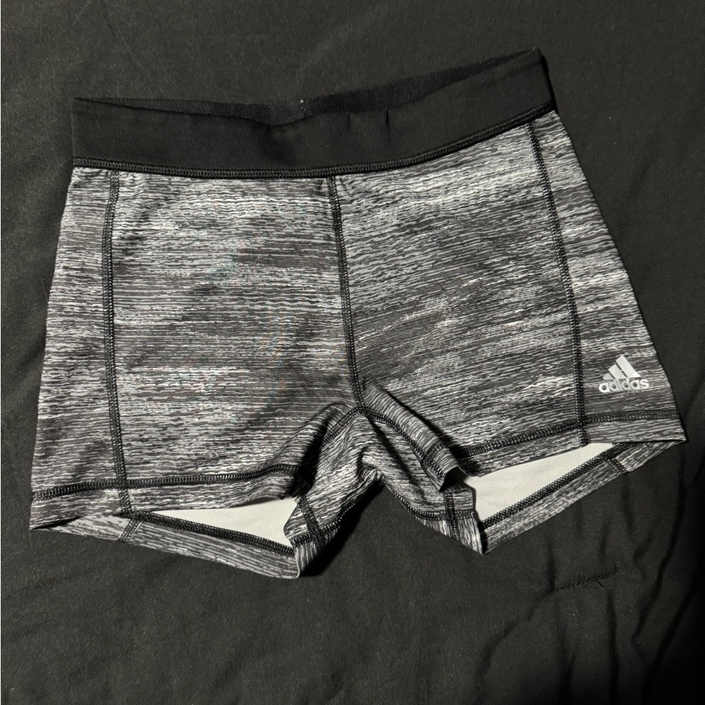 Adidas Techfit Black and Gray Shorts - Size S